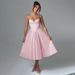 Women’s Clothing Spring And Summer New Trend Waist Suspender Slim Pure Color V Neck Light Luxury Banquet Dress Women_ecoleips.com