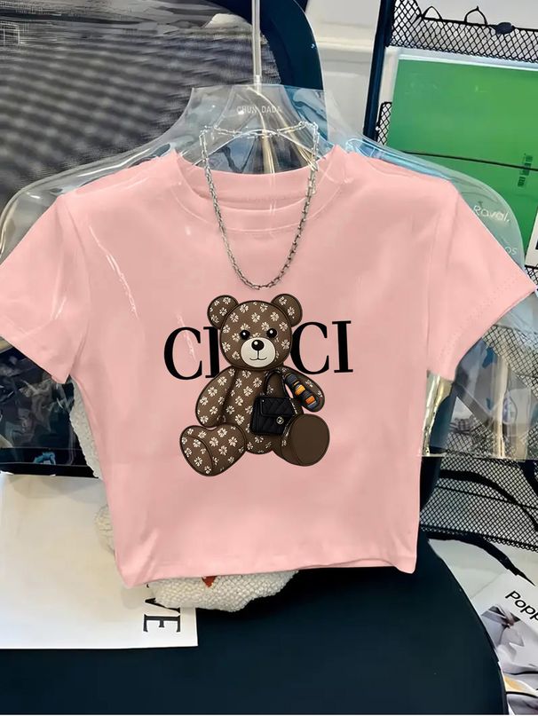 Summer Women Trend Ultra-Short T-Shirt Top Printed_ecoleips.com