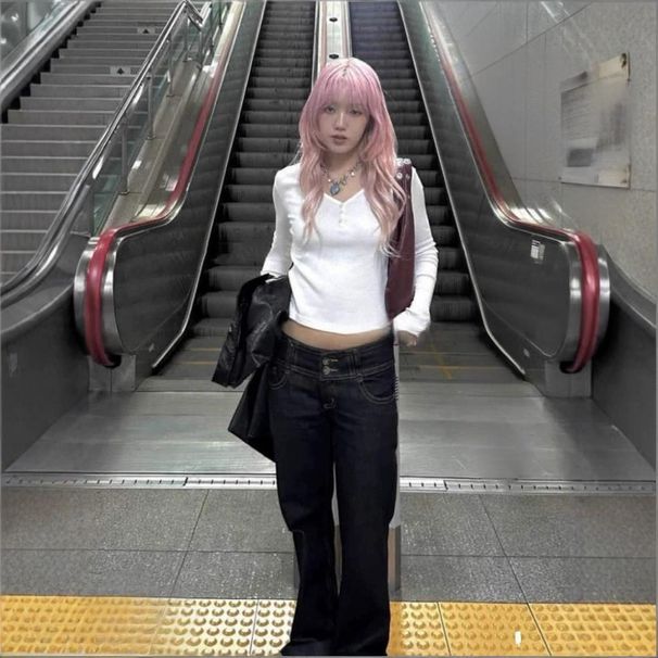 Women's Clothing Women's Heavy Duty Beaded Retro Washed Straight Leg Jeans Style Hot Girl Petite Loose Floor Length Trousers For Autumn_ecoleips.com