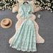 Women's French Style Lace Puff Sleeve Top & High Waisted Skirt Set Slimming Two Piece Summer Outfit Gentle Vibes_ecoleips.com