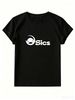 Slim Fit T Shirt For Ladies, 100% Cotton Black White Short Sleeve Top, Slimming Casual Basic Tee_ecoleips.com