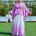 Women's Clothing Autumn Large Size Fashion Elegant Bat Sleeve Top Gradient Color Skirt Two Piece Set_ecoleips.com