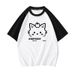 Summer New Style Women's T-Shirt Pure Cotton Short Sleeve Casual Fashionable Versatile Age Reducing Raglan Sleeve mid Length Top_ecoleips.com