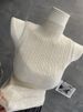 Women's Sleeveless High Neck Knitted Vest Top Sexy Tight Fitting T-Shirt for Layering_ecoleips.com