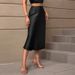 Aria Basics Aria Basics Rui Chuo Cross-Border Foreign Trade European And American Satin Midi 2025 Autumn Elegant Style Polyester_ecoleips.com