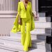 Elegant Women's Spring Blazer & Flared Pants Set – High Waist, Flowy Hem, Chic Office & Casual Outfit_ecoleips.com