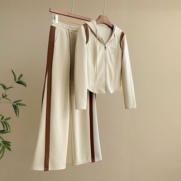 Women's Clothing Fashionable And Age Reducing Stylish Internet Celebrity Street Blasting Casual Sports Style Sweatshirt Sweatpants Two Piece Suit_ecoleips.com