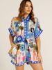 Women's Clothing Casual Fashion Linen Temperament Shirt Shorts Suit_ecoleips.com