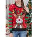Festive Christmas Ugly Sweater Women's Knit Pullover With Reindeer Snowflake Tree Design Cozy Holiday Party Jumper_ecoleips.com