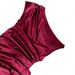 Burgundy High-Waisted Satin Ruffle One-Shoulder Bodycon Dress Slimming Waist Cinching For Banquets And Parties Women's Clothing_ecoleips.com