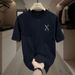 Women's Large Size Loose Round Neck Printed Bottoming Shirt Half Sleeve Short Sleeve T-Shirt Top Trend_ecoleips.com