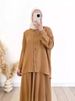 Women's Clothing Fashion Casual Suit Fairy Sleeve Top High Waist Skirt Two Piece Suit_ecoleips.com