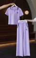 Women's Stylish Sports Suit Set Petite Chic Youthful Versatile Slimming Lapel Short Sleeve Summer New Style_ecoleips.com