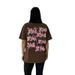 American Retro Heavy Cotton Short Sleeve T-Shirt For Women Summer New Design Letter Print Loose Slimming Top_ecoleips.com