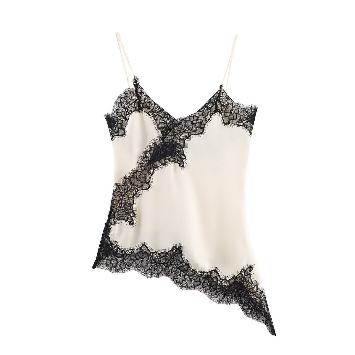 Women's Sexy Lace Decorated Camisole Top Lingerie Style Fashionable Tank_ecoleips.com