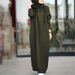 Women's Clothing Solid Color Fur Plush Fabric Hooded Drawstring Loose Casual Pocket Long Sleeve Women's Sweatshirt_ecoleips.com