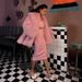 Luxury Pink Faux Fox Fur Coat – Plush Winter Jacket With Quilted Lining (S/M/L) – Elegant British-Style Outerwear_ecoleips.com