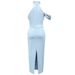 Women's Clothing Summer Simple Ins Fashion Sexy Halter Sleeveless Irregular Dress For Women_ecoleips.com