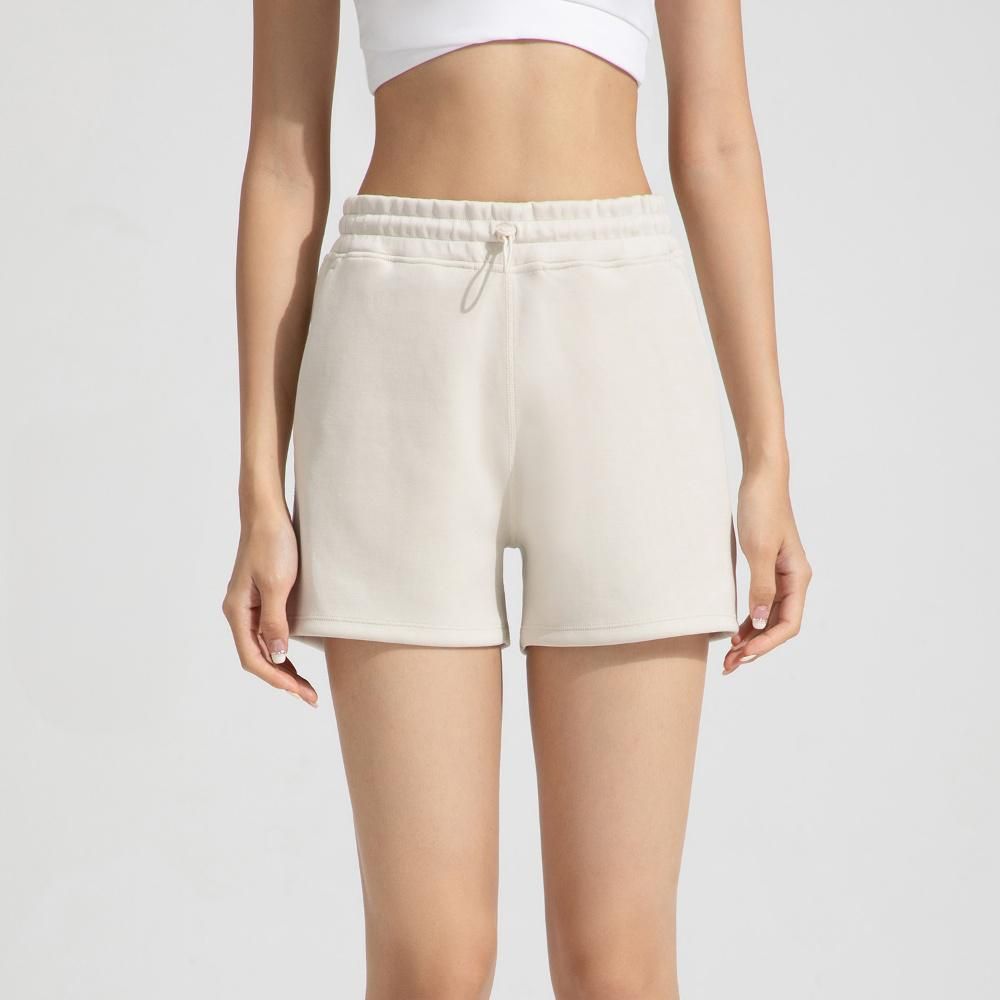 Women's Clothing Yoga Pants Sand Washed Air Layer Loose Shorts Sports Running Three Quarter Pants_ecoleips.com