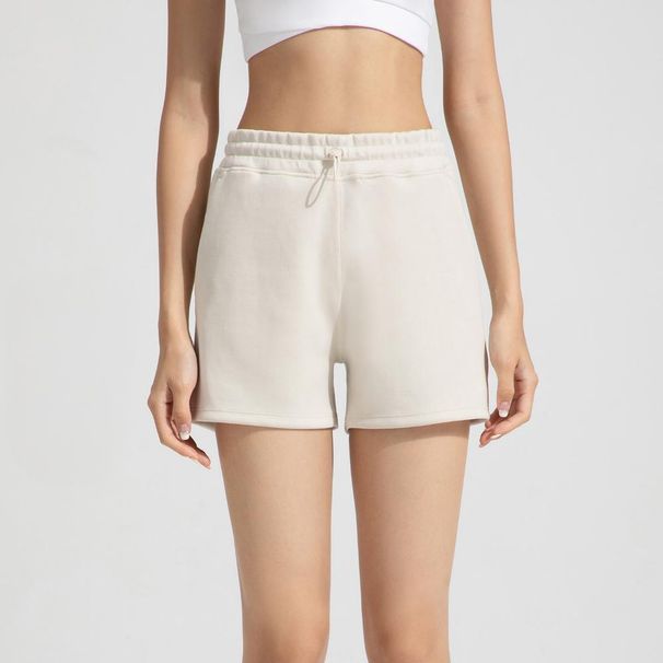 Women's Clothing Yoga Pants Sand Washed Air Layer Loose Shorts Sports Running Three Quarter Pants_ecoleips.com