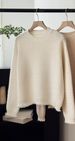 girl 2025 Winter New Women's Cashmere Round Neck Base Shirt Gentle Style Hollow Tassel Fringe Thick Pullover Sweater_ecoleips.com