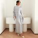 Women's European American Style High Neck Slimming Long Dress Lantern Sleeve A-Line Skirt Sweet Fresh Style for Autumn_ecoleips.com