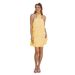 Summer Women's Dress/Skirt With Open Back Halter Neck 3D Floral Decoration Layered Ruffles_ecoleips.com