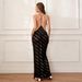 Women's Sexy See Through Dress Style Spring Side Slit Backless Slim Fit Hot Girl New Fashion_ecoleips.com