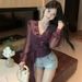 French-style Elegant Design With Three-dimensional Floral Details, Tie-waist, Long-sleeved Shirt Women, Super Fairy-like_ecoleips.com