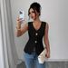 Women's Clothing Sleeveless Slimming Vest American Style Summer Fashion Elegant New Style Top_ecoleips.com