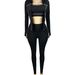 Women's Clothing 3-Piece Workout Set - Zip-Up Thumb Hole Long Sleeve Top & High-Waisted Leggings - Stretchy Comfort Fit For Yoga, Gym, Running-1_ecoleips.com