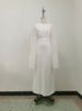 2025 New European And American Cro-Border Trade Women's Clothing Patchwork Chiffon Flared Sleeve Long Elegant Slim_ecoleips.com