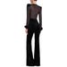Women's Clothing autumn and winter new gold velvet stitching long sleeved jumpsuit casual party women's trousers_ecoleips.com