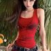 2025 Summer New American Style Letter Print Sleeveless For Women, Slim Fit Racerback Tank Top With Chest Pads_ecoleips.com