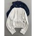 Women's Casual Embroidered Zip-Up Hoodie With Stand Collar – Loose Fit Long Sleeve Pullover For Autumn_ecoleips.com