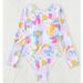 Aria Basics European And American Cross-border One-piece Swimsuit For Women, Round Neck, Long Sleeve, Color-blocking Diving Suit,_ecoleips.com