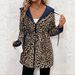Women's Reversible Trench Coat Mid-Length Leopard Print Lining Hooded Thin Outerwear Casual Fashionable For Spring Autumn_ecoleips.com