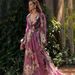 Women's Clothing Winter V Neck Long Sleeved Four Sided Stretch Print Large Swing Dress_ecoleips.com