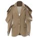 New Strapless Chain Design Irregular Suit Jacket_ecoleips.com