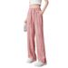 New Plus Size Ice Silk Texture Tie Dye Wide For Women In Summer With High Waist And Hanging Feeling, Drawstring_ecoleips.com