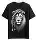 Women's T-Shirts Tshirt Muscle Freaks Lion Chess Graphic Style Drawing King_ecoleips.com