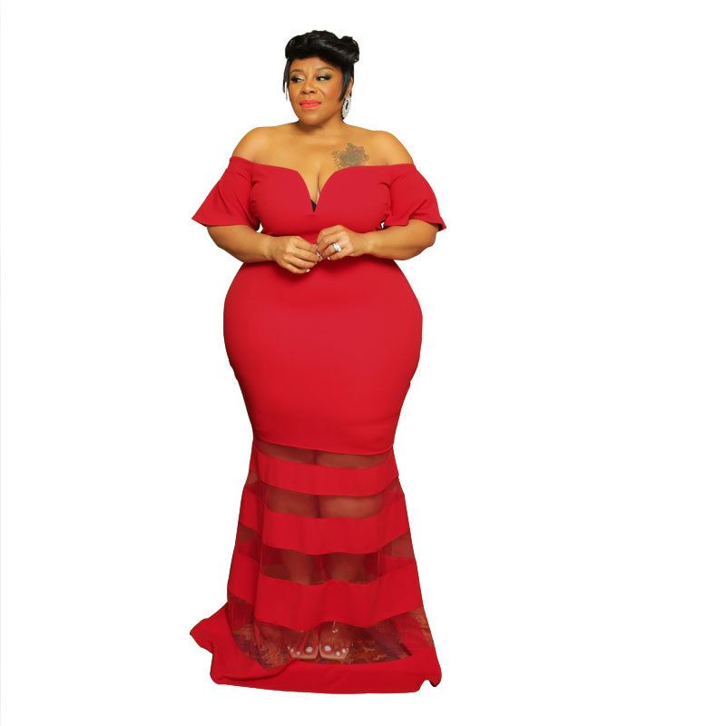 Women's Clothing Plus Size Women's Color Block Short Sleeve Dress Style Spring For Formal & Casual For Women_ecoleips.com