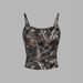 Cross-border French-sty Tank Top For Women, New Summer Women's Clothing, Sweet Printed Strapss Vintage_ecoleips.com