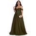 plus Size Elegant Fashionable Long Evening Gown European American Style Embroidered Slit a Line Slim Fit for Banquets Balls_ecoleips.com