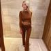 2025 Autumn Women's Fashion New Casual Long Sleeve Top High Waist Bodycon Pants Set_ecoleips.com