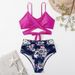 Sexy High-Waist Bikini Set With Leopard Print - Cross Back Design, Comfortable & Stylish Swimwear For Women_ecoleips.com