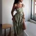 Women's Clothing Sexy Pure Cotton And Linen Strappy Backless Suspender Dress_ecoleips.com