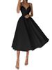 Women's multi-colored halter sexy swing dress_ecoleips.com