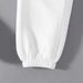 Men's & Women's Casual Letter Print Sweatshirt Set - Long Sleeve Pullover Hoodie & Joggers - Soft Polyester Comfort Fit (White/Black, S-Xxl)_ecoleips.com