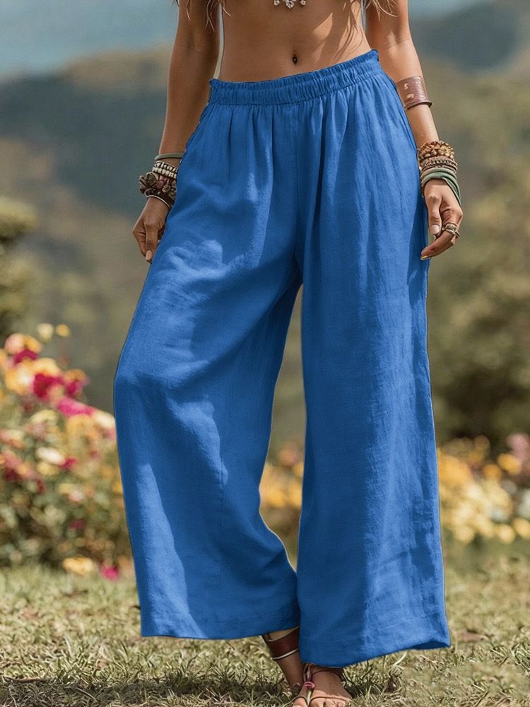 Women's Clothing Women's Spring/Summer Solid Color Loose Casual Wide Leg Trousers For Formal & Casual For Women_ecoleips.com